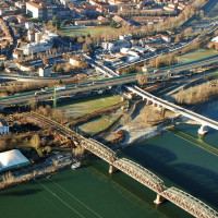 Il fiume Po a Piacenza