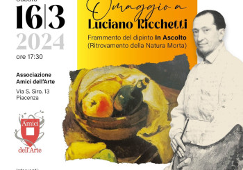 Omaggio a Luciano Ricchetti: Ritrovamento della Natura Morta, frammento del dipinto in Ascolto