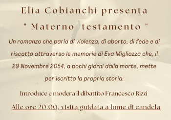 Elia Cobianchi presenta "Materno Testamento"