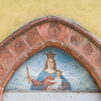 Affresco raffigurante Santa Maria in Cortina