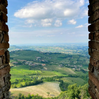 Le colline della Val Tidone viste dalla Rocca d'Olgisio - foto Federica Ferrari